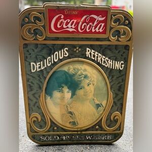 Vintage Drink Coca-Cola 60’s Girls Advertisement Sign, ‘Delicious Refreshing...